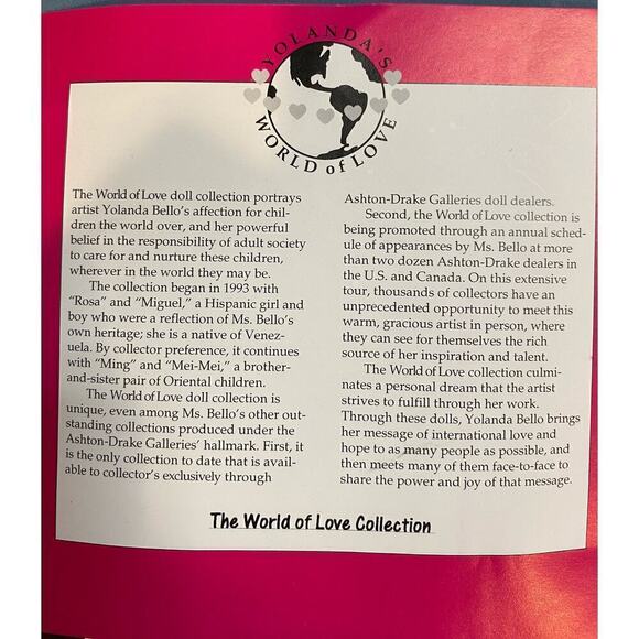 Ashton Drake Galleries Ming&Mei Mei 1994 Yolanda Bello Signed Dolls COA:… - Picture 8 of 14